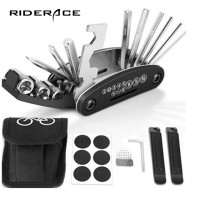 Multifunction Bicycle Tool Set 16 in 1 Tools Kit Tire Repair Kits Puncture Patches Wrench Screwdriver Helper Combination